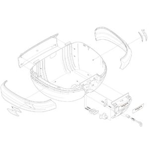 GIVI V56NT / V56NNT Onderschaal, & deksel voor koffers op de moto, ZV56FNTM