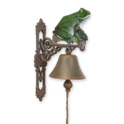 A PAIR OF CAST IRON FROG BELLS