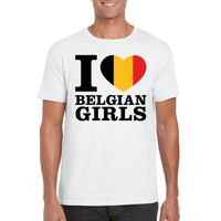 I love Belgian girls t-shirt wit heren