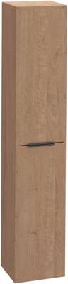 Saqu Lima hoge kast met mat zwarte greep 35x32x180cm toffee