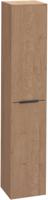 Saqu Lima hoge kast met mat zwarte greep 35x32x180cm toffee Saqu Lima hoge kast met mat zwarte greep 35x32x180cm toffee