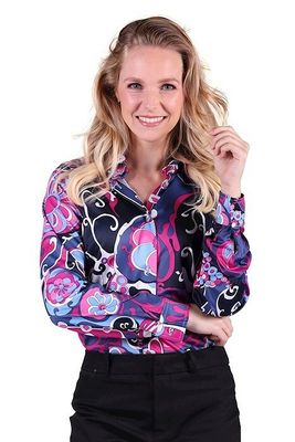 Roar Art deco purple shirt dame