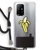 Banana: Oppo A94 5G Transparant Hoesje met koord