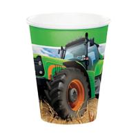 Haza Witbaard Tractor bekers, 8st.