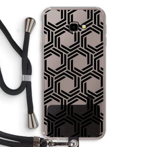 Geometrisch patroon: Samsung Galaxy J4 Plus Transparant Hoesje met koord