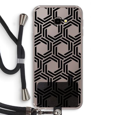 Geometrisch patroon: Samsung Galaxy J4 Plus Transparant Hoesje met koord