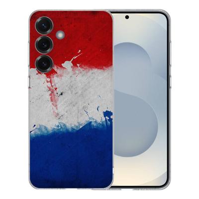 TPU Hoesje Samsung Galaxy S25 - Nederlandse vlag - schokabsorberende TPU
