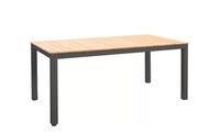 Arashi dining table 169x90cm. alu dark grey/teak - Yoi