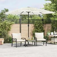 VidaXL Parasol met stalen paal 248x248x248 cm wit