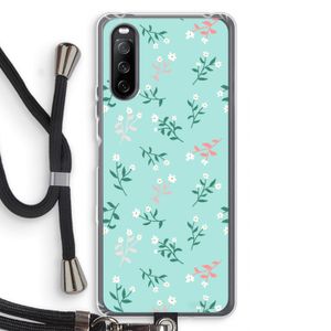Small white flowers: Sony Sony Xperia 10 III Transparant Hoesje met koord