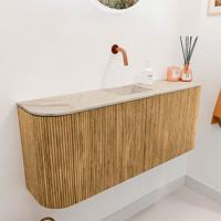 Toiletmeubel Mondiaz Joya Dlux | 103.2 cm | Meubelkleur Oak | Faye wastafel Frappe Wasbak Midden | Zonder kraangat(en) Toiletmeubel Mondiaz Joya Dlux | 103.2 cm | Meubelkleur Oak | Faye wastafel Frappe Wasbak Midden | Zonder kraangat(en)