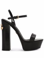 Dolce & Gabbana sandales Keira 145 mm à plateforme - Noir