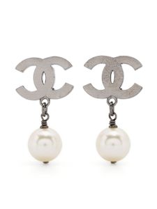 CHANEL Pre-Owned boucles d'oreilles à perles artificielles (2010) - Blanc