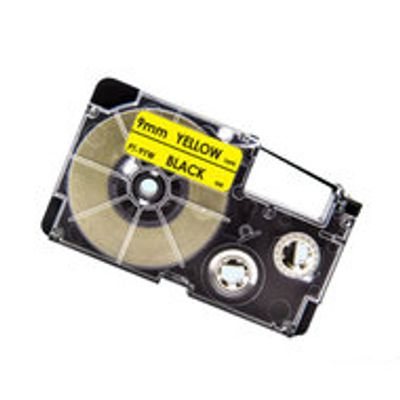Huismerk Casio XR-9YW Labeltape 9mm Zwart op Geel