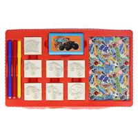 Multiprint Hot wheels kleurset met stempels, 41dlg.
