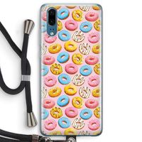 Pink donuts: Huawei P20 Transparant Hoesje met koord