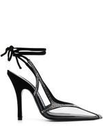 The Attico Venus 100mm embellished pumps - Noir - thumbnail