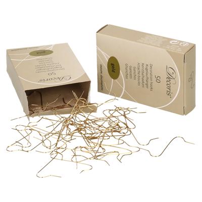 Ophanghaakjes - 500x - goud - voor kerstballen - 3,5 cm Ophanghaakjes - 500x - goud - voor kerstballen - 3,5 cm