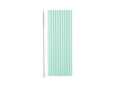 Plastic Rietjes Sage Groen Herbruikbaar 23cm (12st)