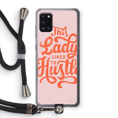 Hustle Lady: Samsung Galaxy A31 Transparant Hoesje met koord