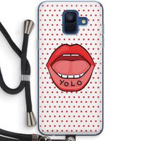 Yolo Denise: Samsung Galaxy A6 (2018) Transparant Hoesje met koord