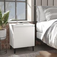 Nachtkastjes met metalen poten 40x30x50 cm wit