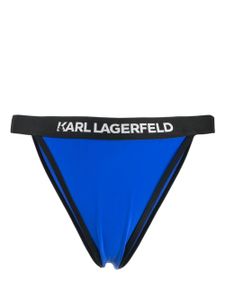 Karl Lagerfeld bas de bikini à bande logo - Bleu