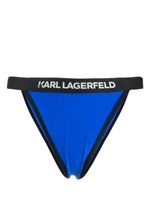 Karl Lagerfeld bas de bikini à bande logo - Bleu