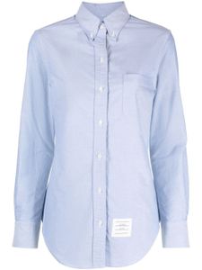 Thom Browne chemise en coton à boutonnière - Bleu