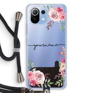 Rozen: Xiaomi Mi 11 Lite Transparant Hoesje met koord