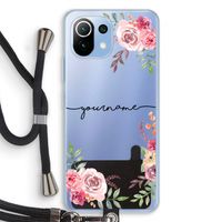 Rozen: Xiaomi Mi 11 Lite Transparant Hoesje met koord