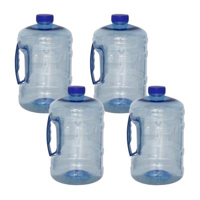 Gerimport Watercontainer/jerrycan - 4x - 2 Liter - Kunststof - blauw - 13 x 22 cm - kamperen/camping