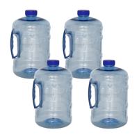 Gerimport Watercontainer/jerrycan - 4x - 2 Liter - Kunststof - blauw - 13 x 22 cm - kamperen/camping