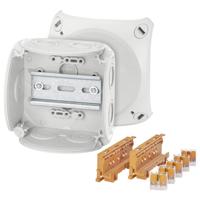 Hensel DK 0404 W Aftakkast (l x b x h) 104 x 104 x 70 mm Grijs IP66 5 stuk(s)