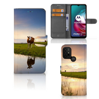 Motorola Moto G10 | G20 | G30 Telefoonhoesje met Pasjes Koe - thumbnail
