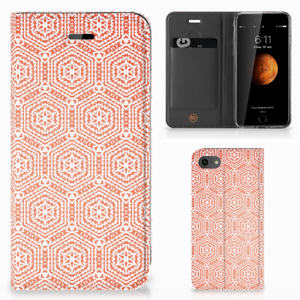 iPhone 7 | 8 | SE (2020) | SE (2022) Hoesje met Magneet Pattern Orange