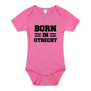 Born in Utrecht cadeau baby rompertje roze meisjes