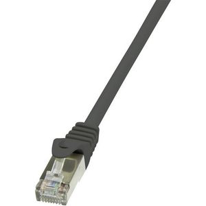 LogiLink CP2093S RJ45 Netwerkkabel, patchkabel CAT 6 F/UTP 10.00 m Zwart Snagless 1 stuk(s)