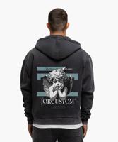 Jorcustom Fleece Angel 2.0 Zipped Hoodie Heren Donkergrijs - Maat M - Kleur: Donkergrijs | Soccerfanshop