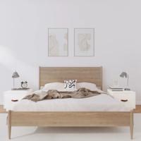 Nachtkastjes 2 st 40x34x35 cm massief grenenhout wit