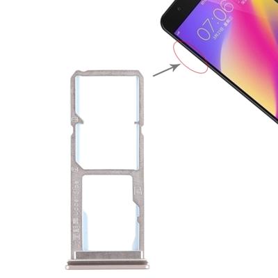 2 x SIM-kaart lade + micro SD-kaart lade voor vivo Y69 (goud)