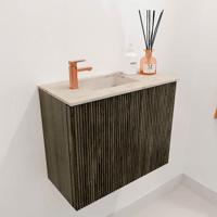 Toiletmeubel Mondiaz Joya Dlux | 50 cm | Meubelkleur Shadow | Faye wastafel Frappe Wasbak Links | 1 kraangat