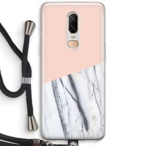 A touch of peach: OnePlus 6 Transparant Hoesje met koord