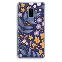 Flowers with blue leaves: Samsung Galaxy S9 Plus Transparant Hoesje