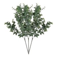 3 stuks Eucalyptus kunstbloemen takken 65 cm decoratie - Kunstplanten - thumbnail