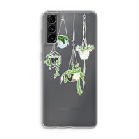 Hang In There: Samsung Galaxy S21 Plus Transparant Hoesje