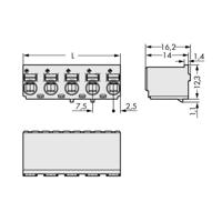 WAGO 2092-3125 Male behuizing (board) 2092 Totaal aantal polen: 5 Rastermaat: 7.50 mm Inhoud: 100 stuk(s)