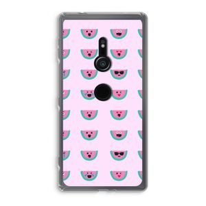 Smiley watermeloenprint: Sony Xperia XZ2 Transparant Hoesje