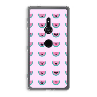 Smiley watermeloenprint: Sony Xperia XZ2 Transparant Hoesje
