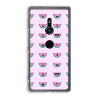 Smiley watermeloenprint: Sony Xperia XZ2 Transparant Hoesje